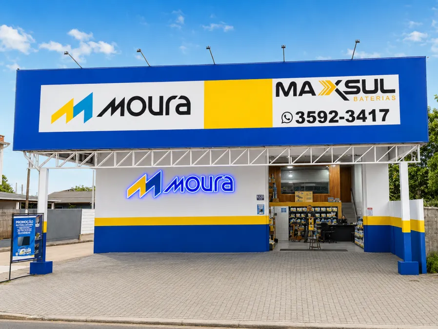 Fachada da loja Maxsul Baterias em São Leopoldo/RS
